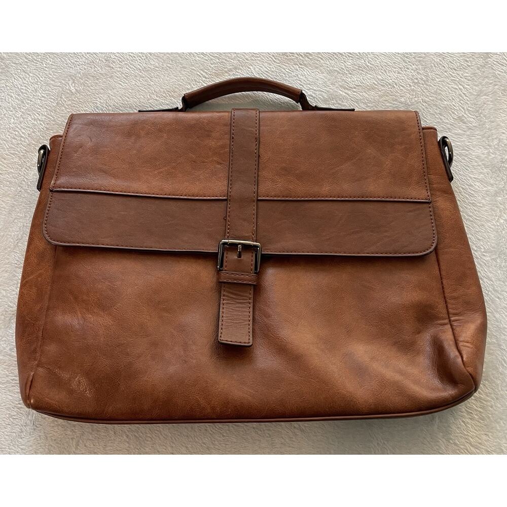 Aldo Faux Leather Crossbody Messenger Bag Briefcase Techwear Tech Work School
